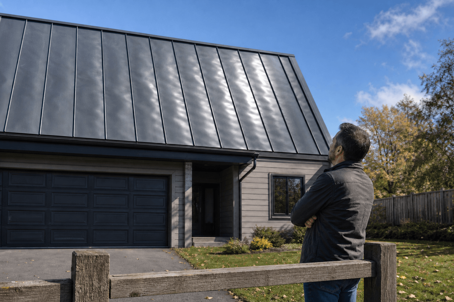 Canning on metal roof