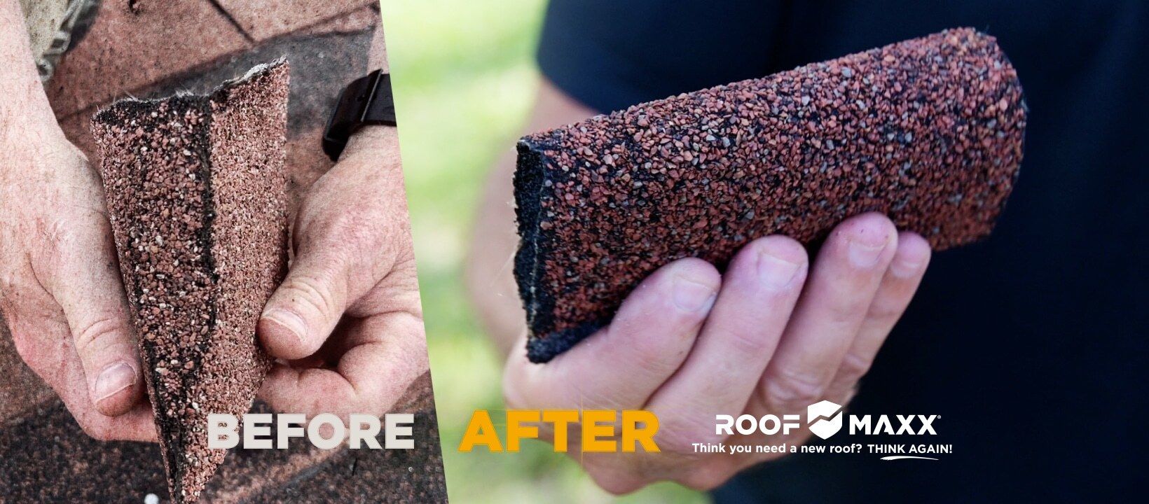 roofmaxx shingle before and after
