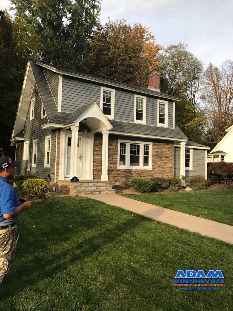 This is a photo of a local roofing and siding replacement project.