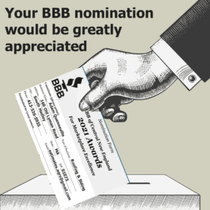 Your BBB nomination would be greatly appreciated