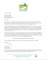 2022 Donation Letter From Kestrel Land Trust