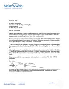 Make A Wish Golf Classic 2023 donation letter