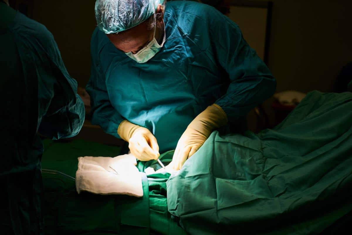 a doctor performing surgery