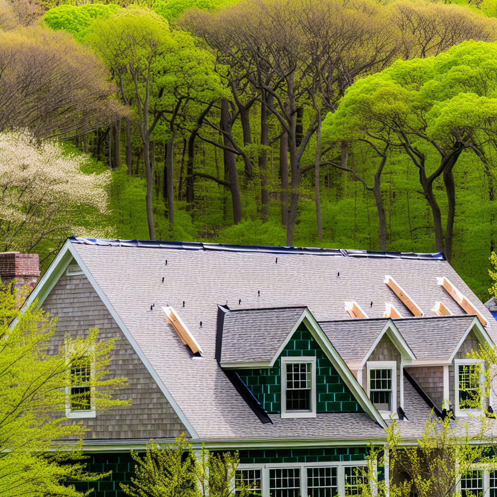 a house with trees in the background