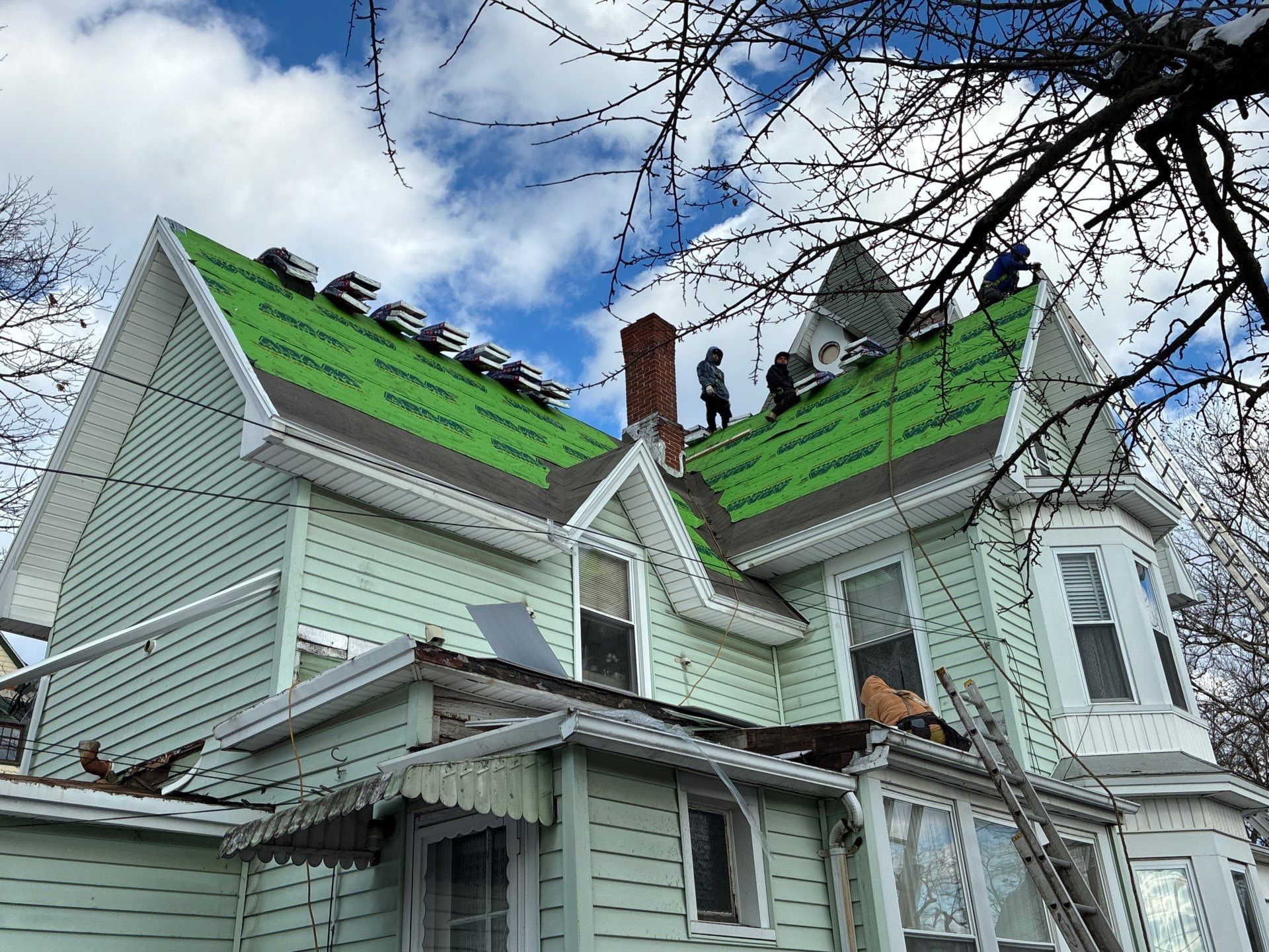 an older home with a highly complex roof