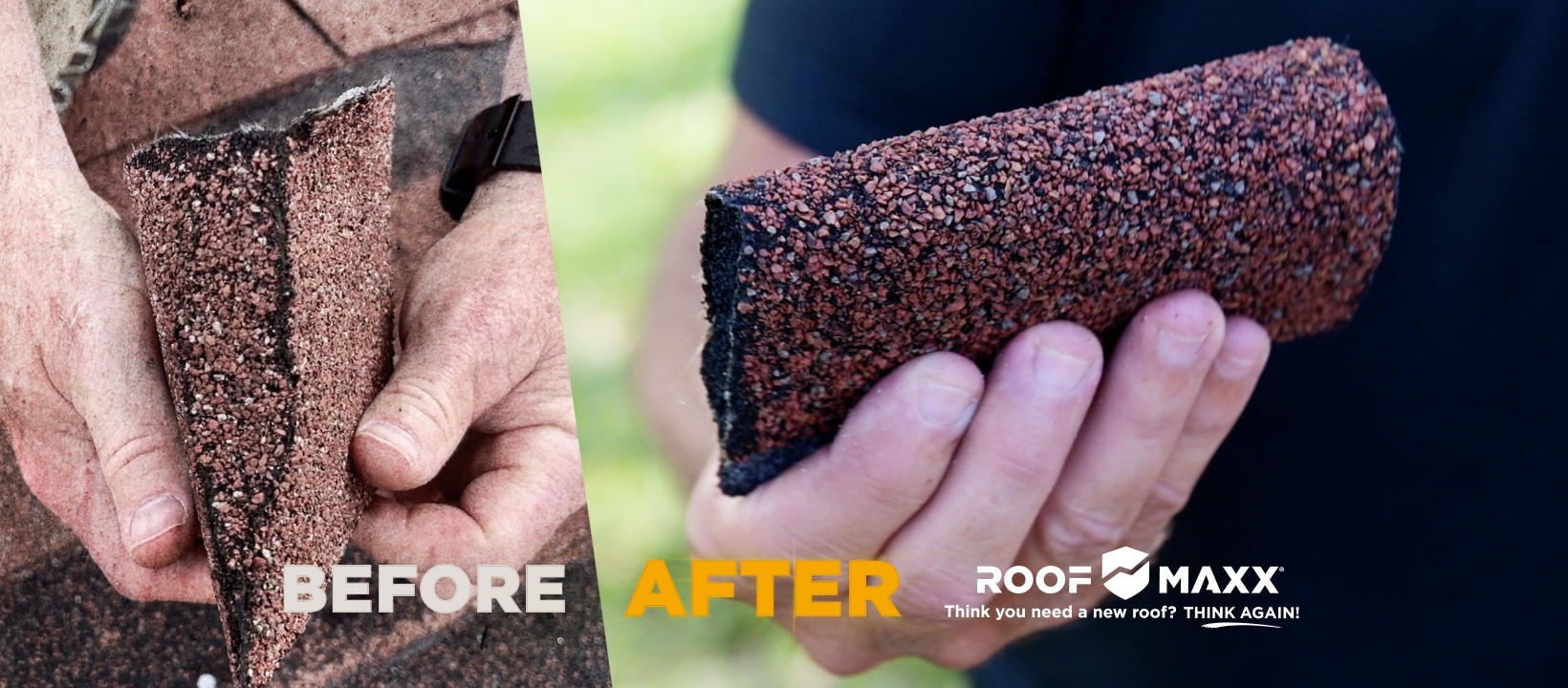 roofmaxx shingle before and after